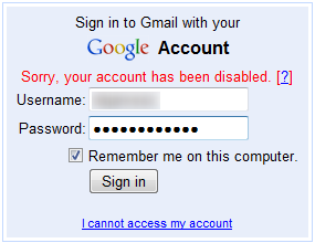 Google Account - blokiran