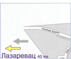 Mapa Aranđelovca - kvadrant 11